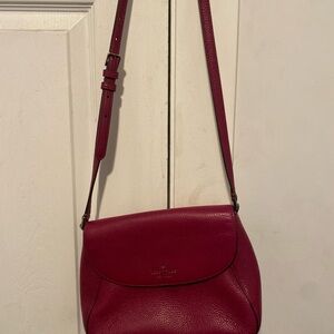 Kate Spade Raspberry Pebbled Leather Mini Crossbody